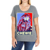 chewbacca poster, ideal gift or birthday present Ladies Curvy T-Shirt