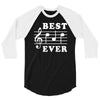 Best Dad Ever Funny Music Note 3/4 Sleeve Shirt