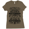 Real Kings Are Born On September 30 Ladies Fitted T-Shirt