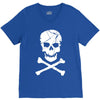 skull and crossbones pirate neon V-Neck Tee