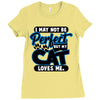 I May Not Be Perfect But My Cat Loves Me Ladies Fitted T-Shirt