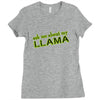 ask me about my llama Ladies Fitted T-Shirt
