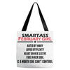 Smartass February Girl Tote Bags
