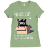 ninja cat Ladies Fitted T-Shirt