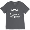 mustache u a question V-Neck Tee