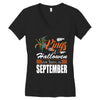Halloween Kings Are Born In September Women's V-Neck T-Shirt