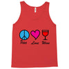 peace love wine Tank Top