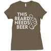 this beard needs beer Ladies Fitted T-Shirt