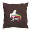 rainbow unicorn Throw Pillow