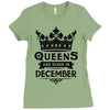 Queens Are Born In December Ladies Fitted T-Shirt