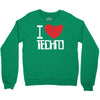 i love techno Crewneck Sweatshirt
