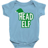 christmas head elf Baby Onesie