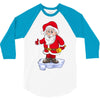 father christmas ringing xmas bells santa 3/4 Sleeve Shirt