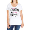 Daddy is my Hero Baby Girl Ladies Curvy T-Shirt