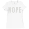 nope (2) Ladies Fitted T-Shirt