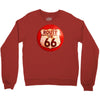 route 66 sign distressed, ideal birthday gift or present Crewneck Sweatshirt