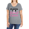 playing for breast cancer Ladies Curvy T-Shirt