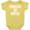 powered by coffee Baby Onesie