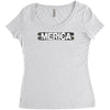 merica graphic Women's Triblend Scoop T-shirt