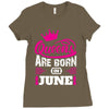 Queens Are Born in June Ladies Fitted T-Shirt