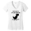 mom says Women's V-Neck T-Shirt