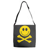 smiley pirate skull and crossbones Adjustable Strap Totes
