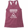 warning does not play well with others Racerback Tank