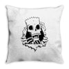 bart skull Throw Pillow