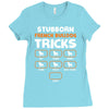 Stubborn French Bulldog Tricks Ladies Fitted T-Shirt