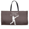 alternatives to war play cricket batting anti war stencil tour Weekender Totes