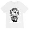 Never Underestimate Old Man Who Was Born May V-Neck Tee