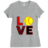 love softball Ladies Fitted T-Shirt
