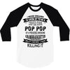 Super Cool Pop Pop Of A Freaking Awesome Granddaughter 3/4 Sleeve Shirt