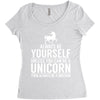 always be a unicorn Women's Triblend Scoop T-shirt