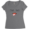 Eyelash And Lips Women's Triblend Scoop T-shirt