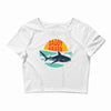 Daddy Shark Crop Top