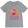 Too Hip To Hop  Bunny Easter V-Neck Tee