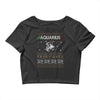 aquarius christmas ugly sweater Crop Top
