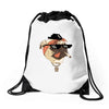 pug life Drawstring Bags