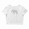 elephant filled pattern cool Crop Top