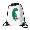 my name is apatosaurus Drawstring Bags