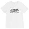 without geometry life is pointless funny math school science nerd geek V-Neck Tee