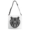 tiger zentangle Adjustable Strap Totes