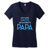 Only the Best Dads get Promoted to Papa Women's V-Neck T-Shirt
