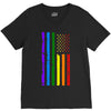 rainbow american flag V-Neck Tee