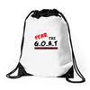 fear the goat Drawstring Bags