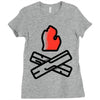 let's go camping Ladies Fitted T-Shirt