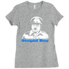 dads army stupid boy Ladies Fitted T-Shirt