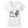 go climb a cactus Women's V-Neck T-Shirt