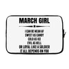 Super March Girl Laptop sleeve